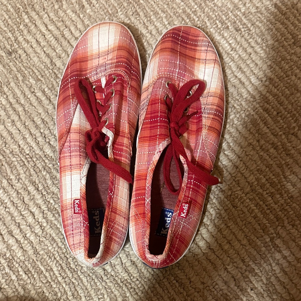 Keds Women's Red Plaid Sneakers
